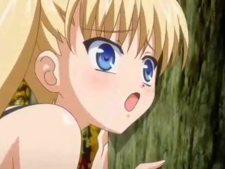 Blonde seductress anime gets pounded