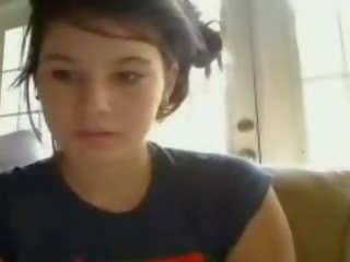 Jovem e terrific webcam filha