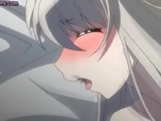 Seksuelt aroused anime elskling rykk stor pikk