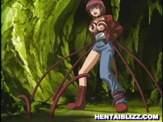 Manga adolescent menangkap dan seksual serangan oleh tentacles